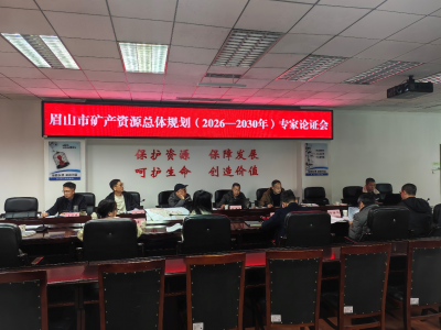 《眉山市矿产资源总体规划（2026-2030年）》 通过专家论证